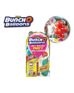 Bunch O Balloons Bag - 24 ballonnen roze-blauw-wit