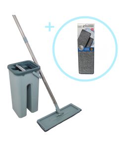 Clean and Dry Mop - Blauw - Incl. 2 extra dweildoeken
