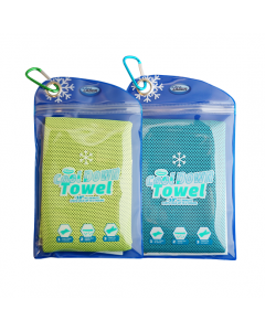 Cool Down Towel - incl. tas - Green + Blue