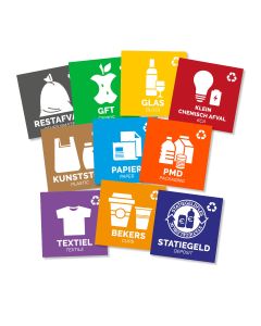 Plafor - Prullenbak Sticker Set van 10 stuks