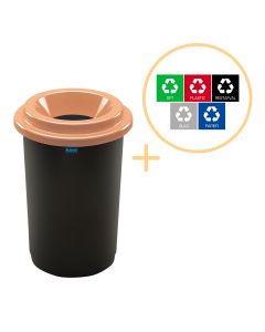 Plafor Eco Prullenbak 50L – Recycling – Bruin